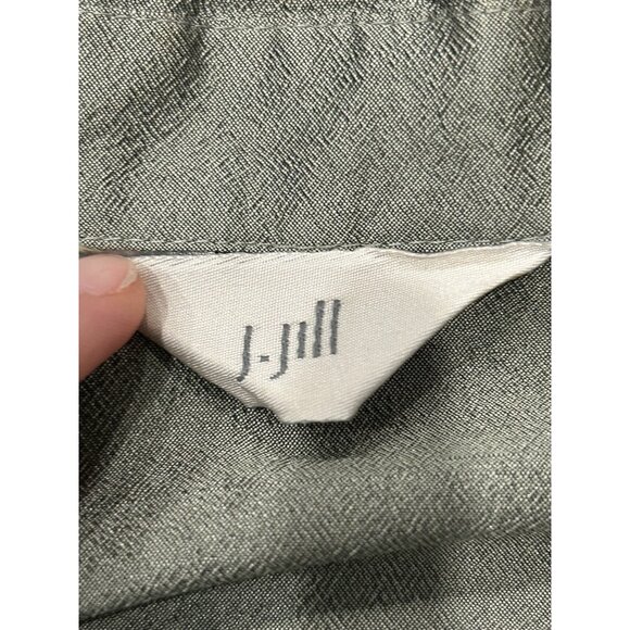 J. Jill Womens 100% Silk Blazer Jacket Size 18 Olive Green - Picture 5 of 9